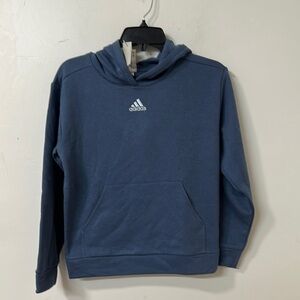 Adidas Blue Sweatshirt with High Collar and Relaxed Fit